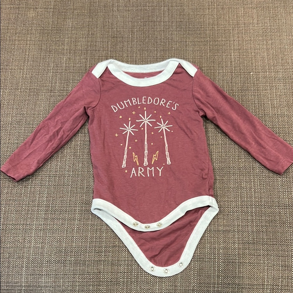 Warner Bros. Dumbledore's Army onsie- Mauve and White
